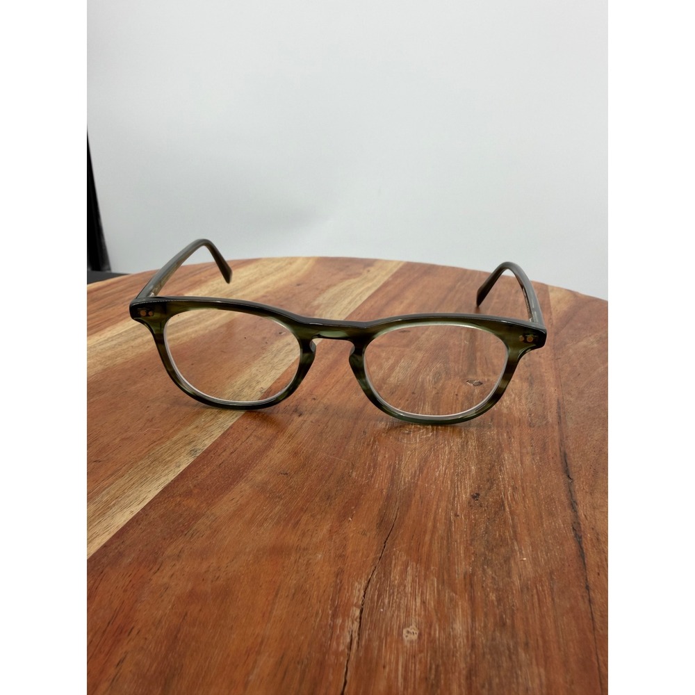 Warby Parker Malik N 717 Eyeglasses 46-19-145 Green Tortoise Shell Square Frame